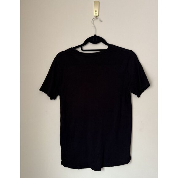 Maje Women's Black Embroidered Beaded Short Sleeve Tee Size Large - Picture 2 of 5